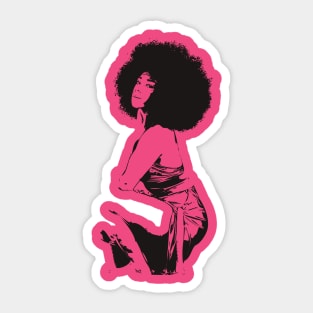 Black beautiful afro girl Sticker